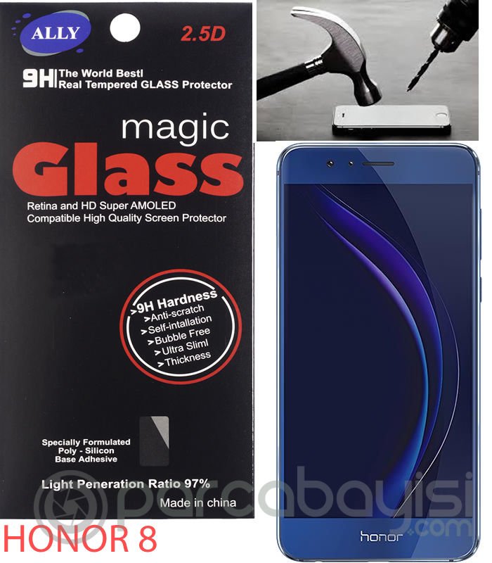 Huawei Honr 8 Tempered Kırılmaz Cam Ekran Koruyucu