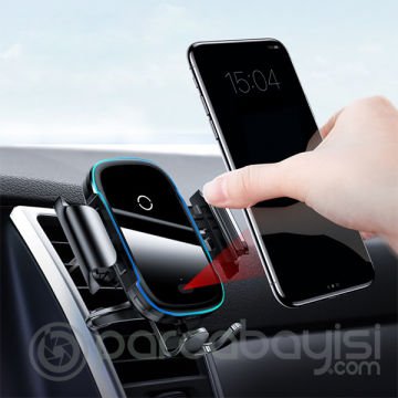 Baseus Light Electric Wireless Kablosuz 15W Hızlı Şarj Araç Tutucu