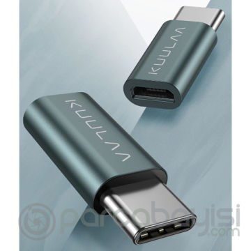 KUULAA Micro Usb To Usb Type C Converter Çevirici Başlık  Adaptör