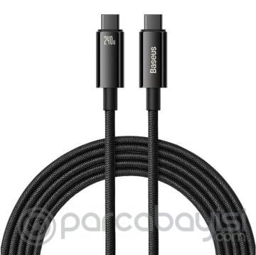 Baseus Tungsten Gold 240W Type-C to Type-C Hızlı Data Şarj Kablosu 3mt