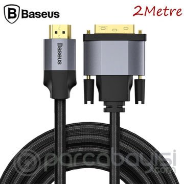 Baseus 4KHD DVI HDMİ- DVİ Dönüştürücü Adaptörü PS4 PC HDTV Projektör 2metre