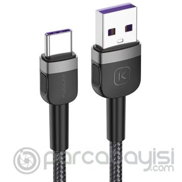 KUULAA USB Type-C 3A Hızlı Şarj 0.50CM Kısa Usb Şarj Kablosu