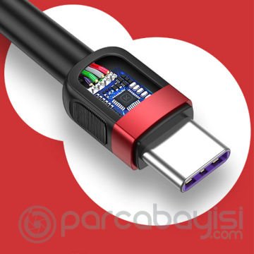 KUULAA USB Type-C 3A Hızlı Şarj 0.50CM Kısa Usb Şarj Kablosu