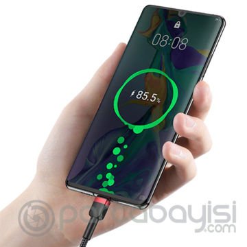 KUULAA USB Type-C 3A Hızlı Şarj 2 Metre Uzun Usb Şarj Kablosu