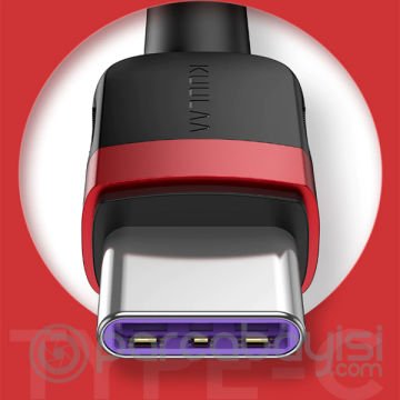 KUULAA USB Type-C 3A Hızlı Şarj 2 Metre Uzun Usb Şarj Kablosu