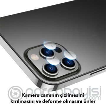 ALLY İPhone 13 Pro-13 Pro Max Tempered Glass Cam Kamera Koruyucu
