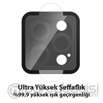 ALLY İPhone 13 Pro-13 Pro Max Tempered Glass Cam Kamera Koruyucu