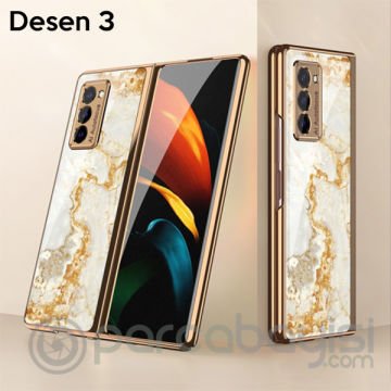 Samsung Galaxy Z Fold2 Kılıf GKK Electroplating Painted Glass Kılıf
