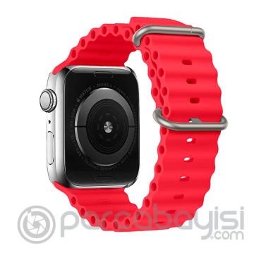 Ally Apple Watch 7-8 45mm 6-5-4 44mm Marine Silikon Kayış Kordon 3-2-1 42mm