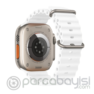 Ally Apple Watch 7-8 45mm 6-5-4 44mm Marine Silikon Kayış Kordon 3-2-1 42mm