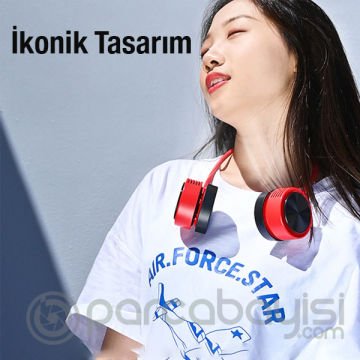 MEMO G03 Boyun Askılıklı Mini Fan Taşınabilir Şarjlı Soğutucu Boyun Fanı