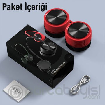 MEMO G03 Boyun Askılıklı Mini Fan Taşınabilir Şarjlı Soğutucu Boyun Fanı