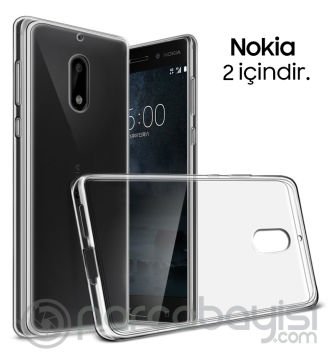 Nokia 2 Ultra Slim Şeffaf Soft Silikon Kılıf