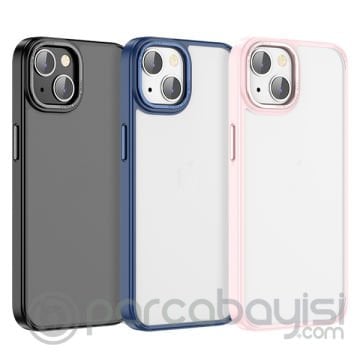 Hoco iPhone 14 Plus Golden Shield Frosted Silikon Telefon Kılıfı