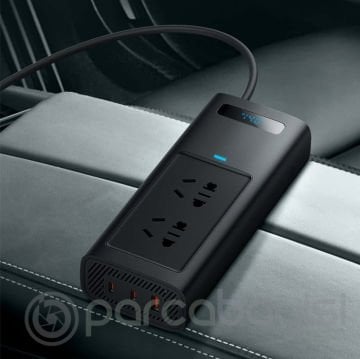 Baseus Power Inverter Pro 150W AC 220V Araç İçi Çakmak Çevirici Elektrik Dönüştürücü