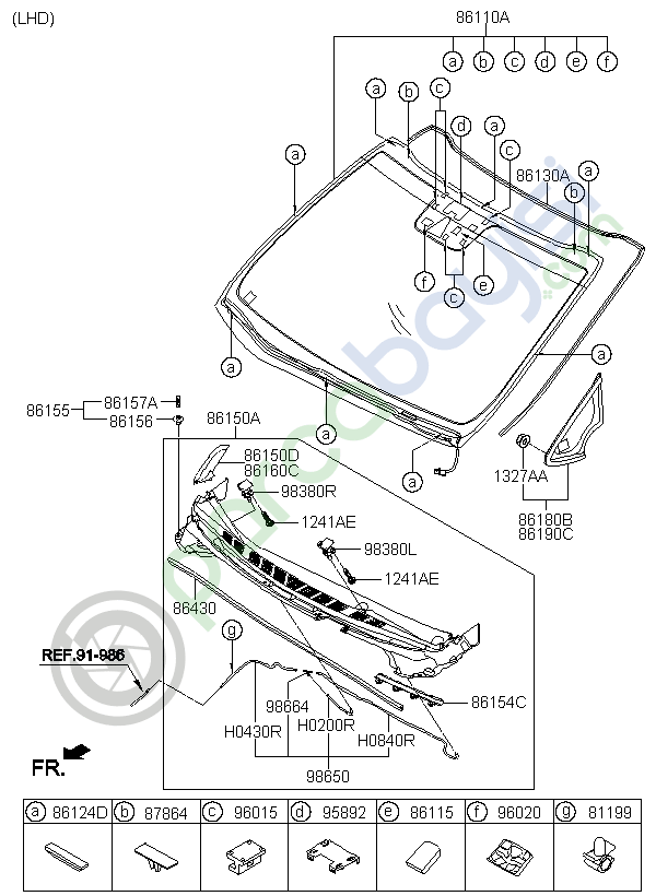 Ceed Ön Cam Orjinal | 86110A2030DS2