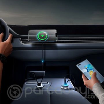 Baseus CW01 40W Kablosuz Hızlı Araç Şarj Aleti Manyetik Telefon Tutucu