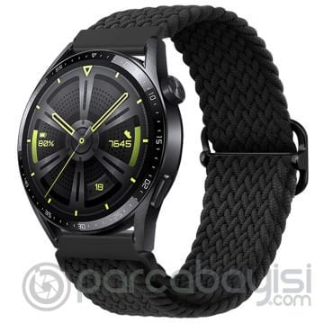 ALLY 22MM Gear S3 Watch 4 -Gt2 GT2E 46MM Japon Tokalı Elastik Kayış Kordon