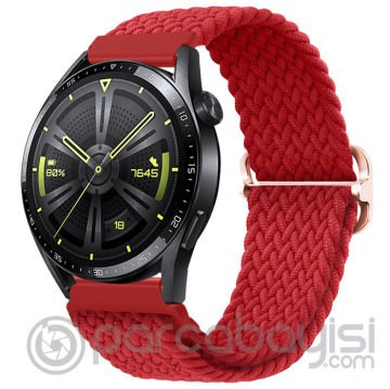 ALLY 22MM Gear S3 Watch 4 -Gt2 GT2E 46MM Japon Tokalı Elastik Kayış Kordon