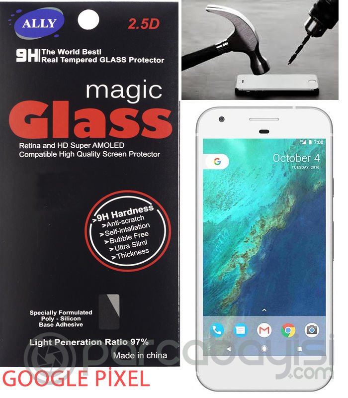 Google Pixel Tempered Kırılmaz Cam Ekran Koruyucu