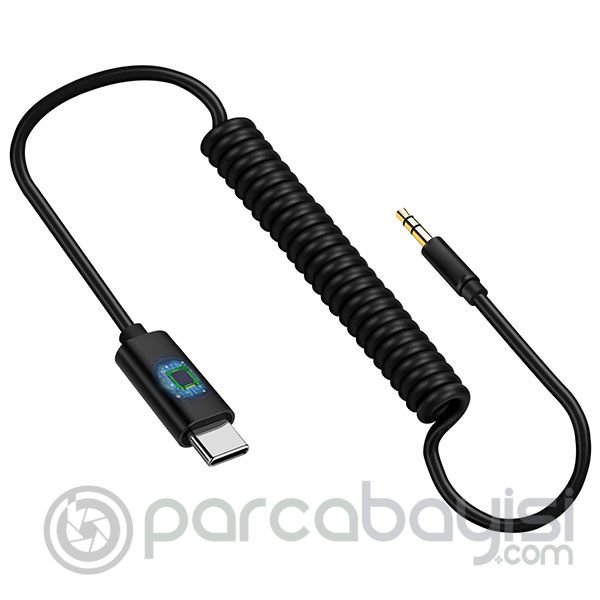 Spiral Usb Type C To 3.5MM Aux Ses Aktarım Kablosu 1.5 Metre