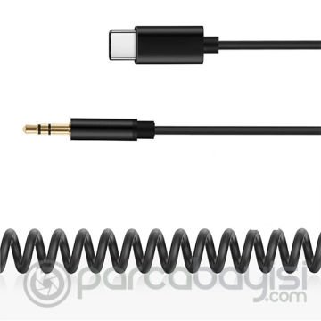 Spiral Usb Type C To 3.5MM Aux Ses Aktarım Kablosu 1.5 Metre