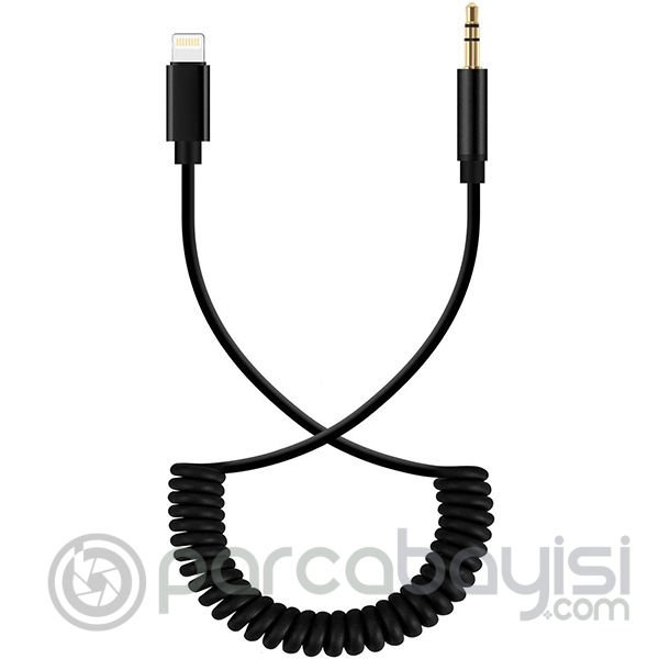 Spiral İPhone 11,11Pro XS XR 7-8 3.5MM Aux Ses Aktarım Kablosu 1.5 Metre