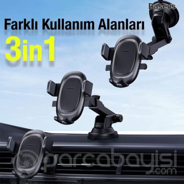 Baseus UltraControl Pro Series Torpido Üstü + Havalandırma Bölmesi Araç Telefon Tutucu