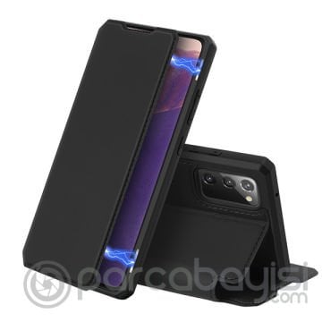 DUX DUCİS SM Galaxy Note 20 Kılıf Kapaklı Flip Cover Kılıf Skin Pro Series Kılıf