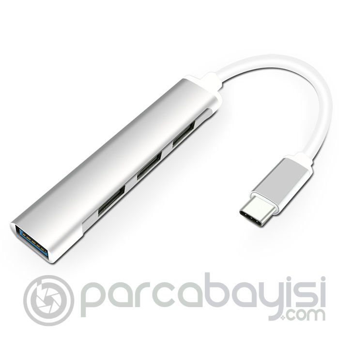 Ally S-803 4in1 Type-C to 4x USB3.0 HUB Çoğaltıcı Çevirici Dönüştürücü Adaptör