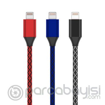 Ally İPhone 13-12 11  3.0A Hızlı Halat Usb Şarj Kablosu 1MM