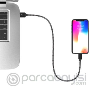 Ally İPhone 13-12 11  3.0A Hızlı Halat Usb Şarj Kablosu 1MM
