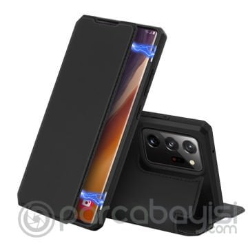 DUX DUCİS SM Galaxy Note 20 Ultra Kılıf Kapaklı Flip Cover Kılıf Skin Pro Series Kılıf