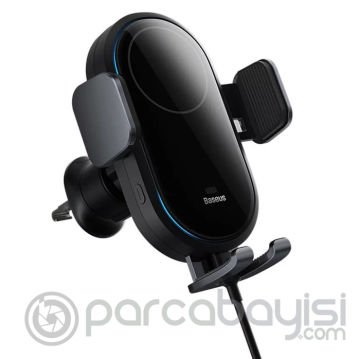 Baseus LightChaser 15W Kablosuz Şarjlı Havalandırma Bölmesi Araç Telefon Tutucu