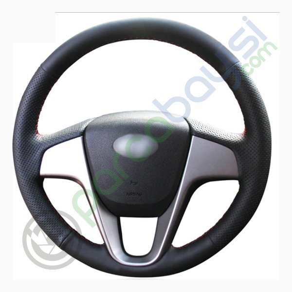 Hyundai I20 2009-15 Araca Özel Dikişli Deri Direksiyon Kılıfı