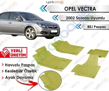 Opel Vectra 2002 Sonrası Uyumlu Havuzlu Kesilebilir Bej Paspas