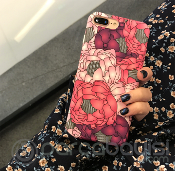 İphone 6plus İphone 6s Plus 3d Gül Desenli Premium Pc Kılıf