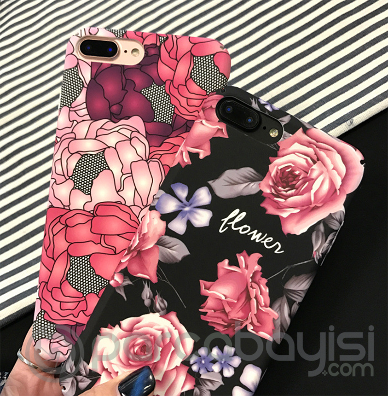 İphone 6plus İphone 6s Plus 3d Gül Desenli Premium Pc Kılıf