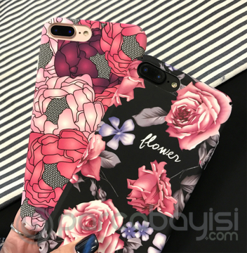 İphone 6plus İphone 6s Plus 3d Gül Desenli Premium Pc Kılıf