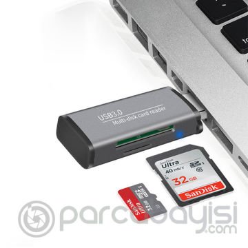 ADS-105 USB 3.0 Hızlı Card Reader SD-TF Hafıza Kart Okuyucu