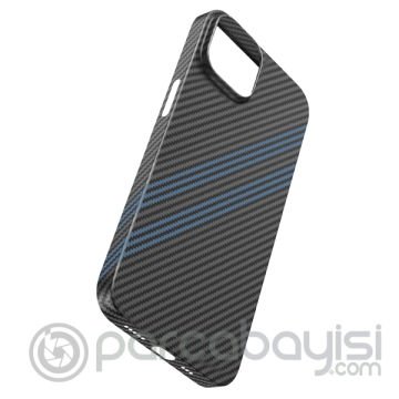 Hoco iPhone 14 Plus 6.7 Kılıf Kevlar Texture Darbe Emici Telefon Kılıfı