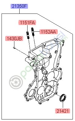 Kia Pıcanto Triger Kapağı Üst Kompresör (2011-2015) Orijinal | 2135003050