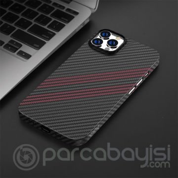 Hoco iPhone 14 Pro 6.1 Kılıf Kevlar Texture Darbe Emici Telefon Kılıfı