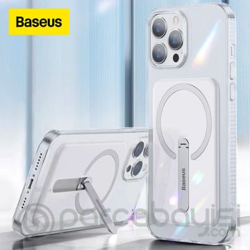 Baseus iPhone 13 Pro Max 6.7 Manyetik Magsafe Standlı Silikon Kılıf