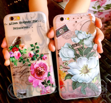 iPhone SE3-SE2 İPhone 8-7 3D Gül Desenli Premium Silikon Kılıf