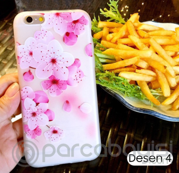 iPhone SE3-SE2 İPhone 8-7 3D Gül Desenli Premium Silikon Kılıf