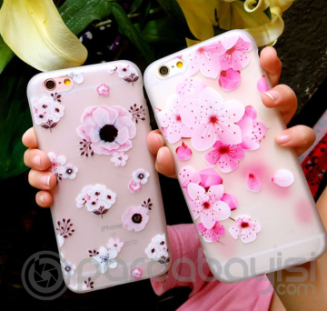 İPhone 6 İPhone 6S 3D Gül Desenli Premium Silikon Kılıf