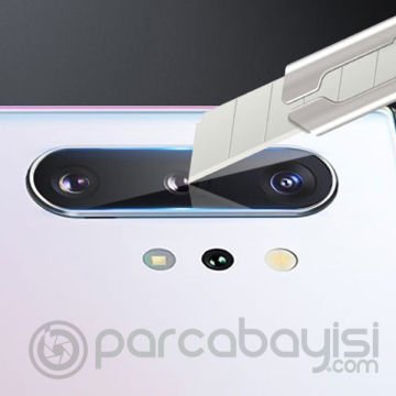 Sm Galaxy Note 10- 10 Plus Kamera Koruma Metal Lens+ Kırılmaz Cam Set