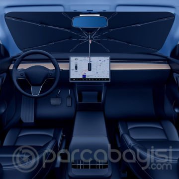Baseus CoolRide Çift Katlı Şemsiye Model Araç Ön Cam Güneşlik 141x76 cm