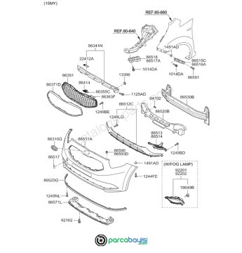 Kia Venga Tampon Alt Plastiği Orjinal | 865711P000